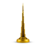 Burj Khalifa Golden Miniature Showpiece